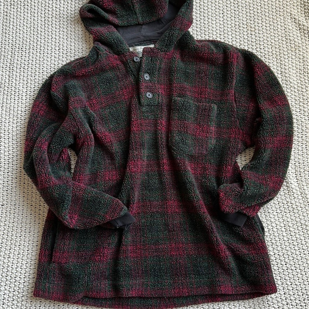 Vintage Authentic Gap USA Old School Pullover Fleece Hoodie Sweatshirt Unisex XL
